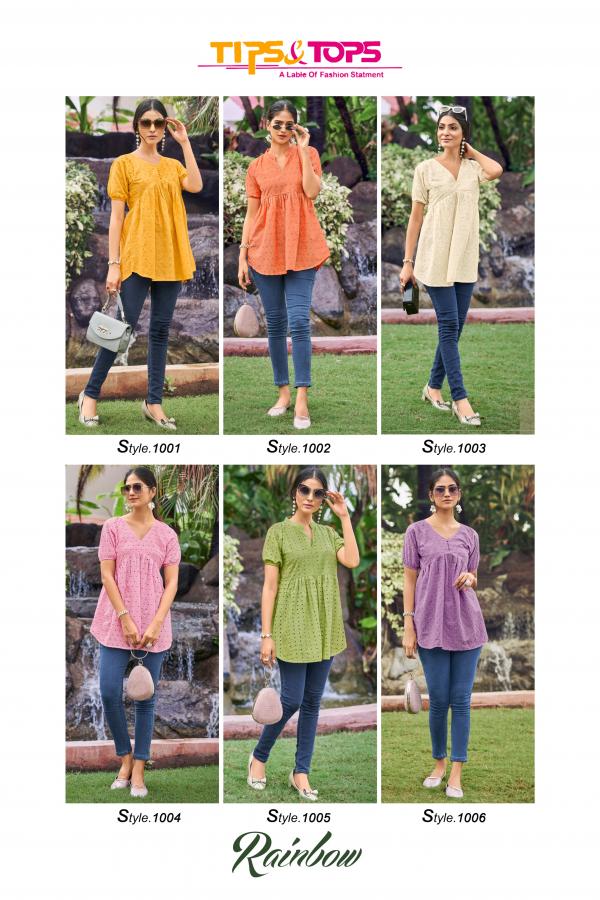 Tips And Tops Rainbow Cotton Tops Collection