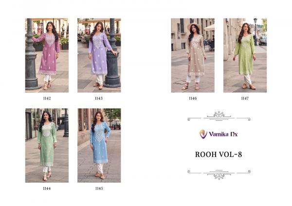 Vamika Nx Rooh Vol 8 Fancy Lakhnawi Kurti With Bottom