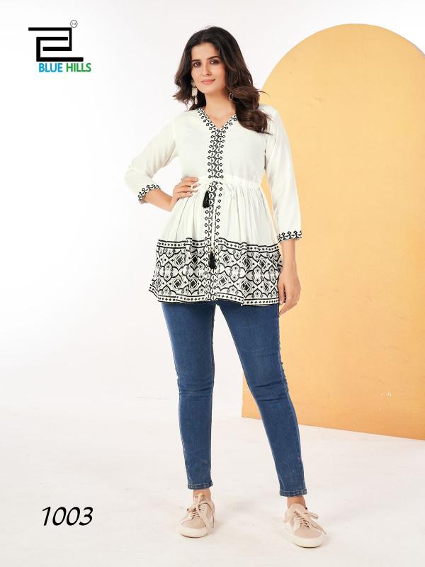 Blue Hills Mango India Rayon Fancy Top Collection