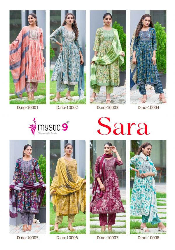 Mystic 9 Sara Vol 10 Rayon Kurti Bottom With Dupatta Collection