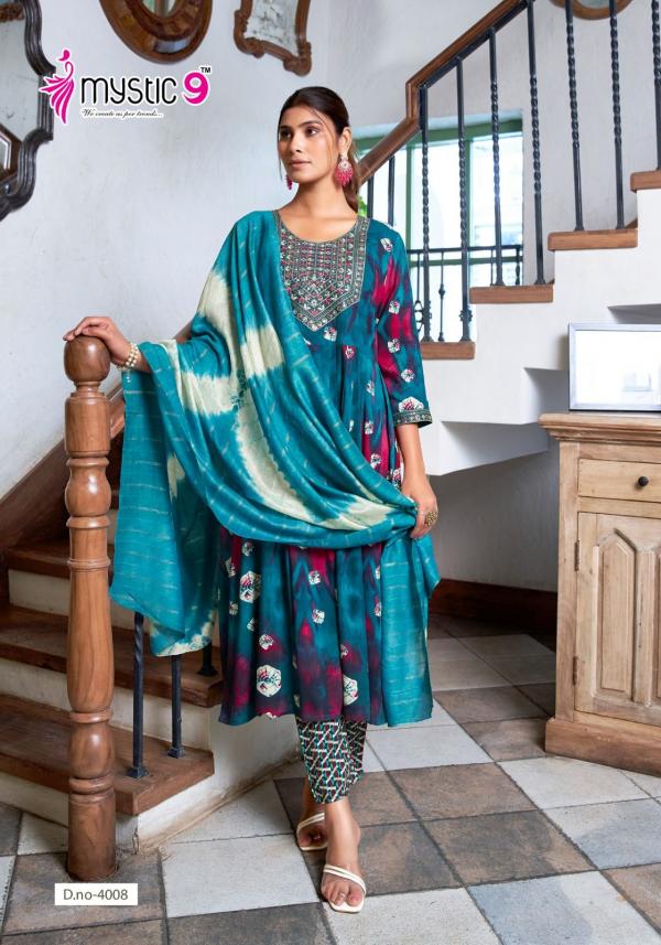 Mystic 9 Shanaya Vol 04 Kurti Bottom With Dupatta Collection