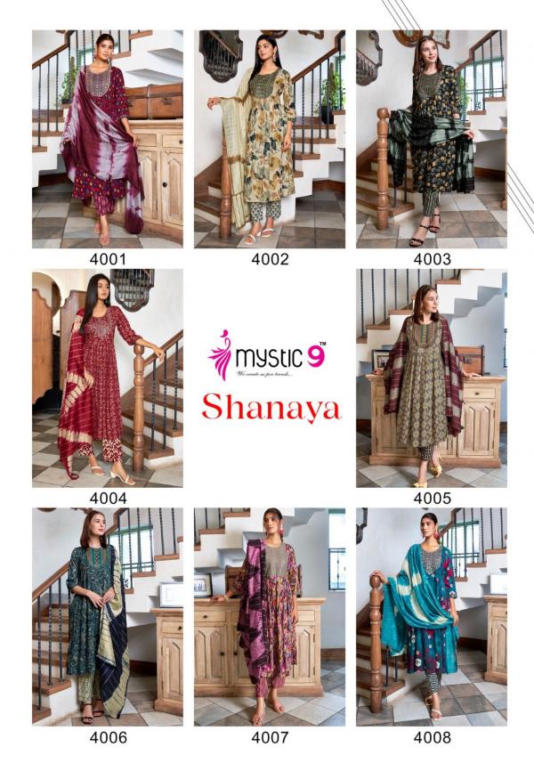 Mystic 9 Shanaya Vol 04 Kurti Bottom With Dupatta Collection