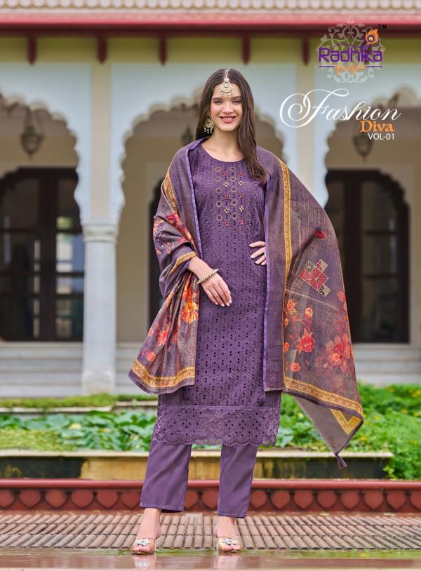 Radhika Fashion Diva Vol 1 Kurti Bottom With Dupatta Collection