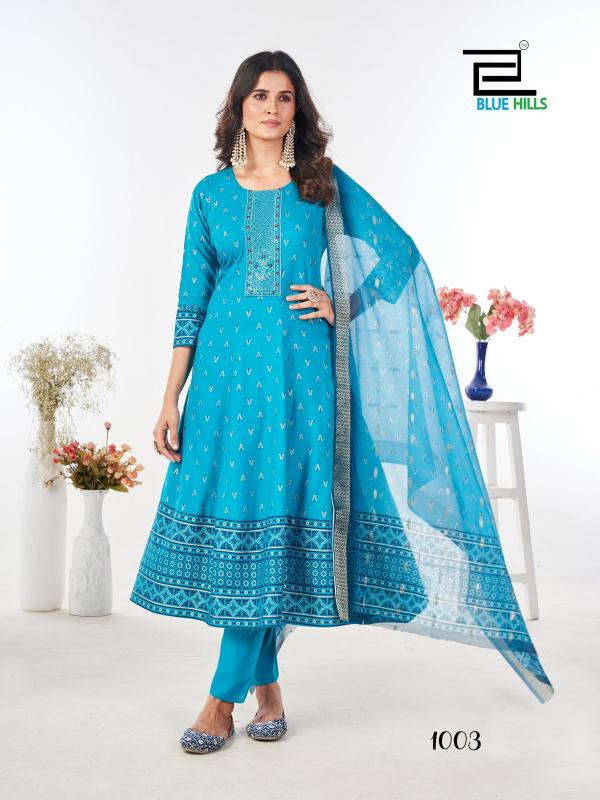 Blue Hills Stree Rayon Kurti Bottom With Dupatta Collection