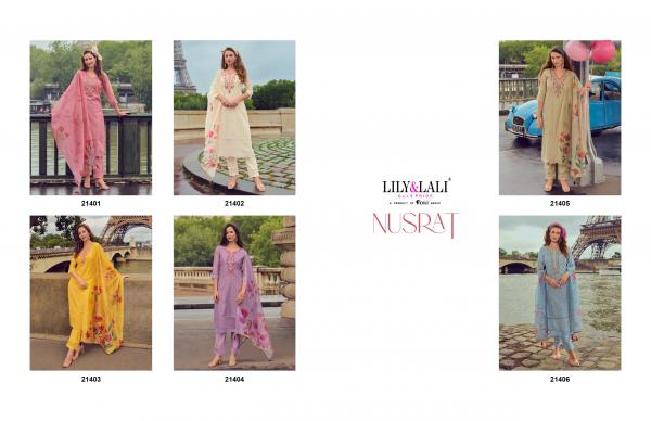 Lily And Lali Nusrat Top Bottom With Dupatta Collection