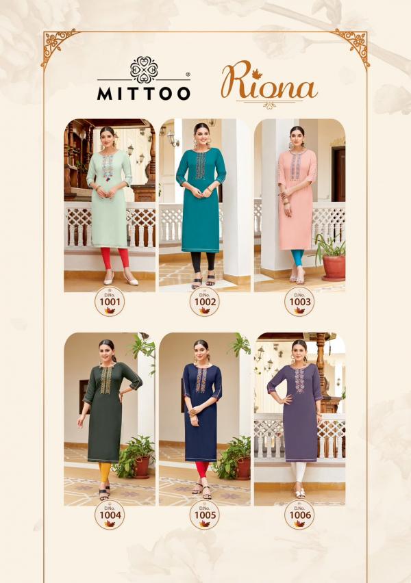 Mittoo Riona Rayon Fancy Kurti Collection