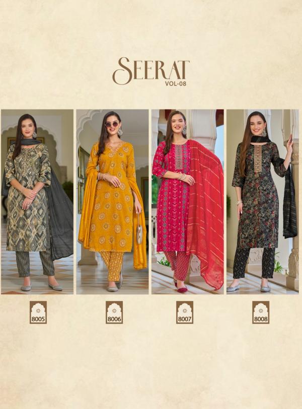 Radhika Seerat Vol 8 Rayon Ready Made Collection