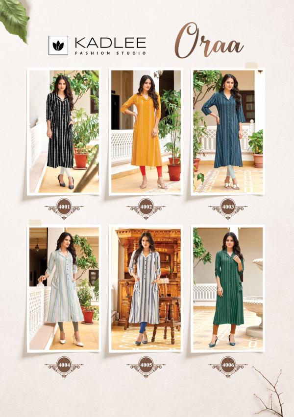 Kadlee Oraa Rayon Fancy Kurti Collection