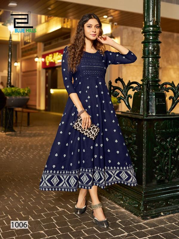 Blue Hills Zudio Rayon Anarkali Kurti Collection