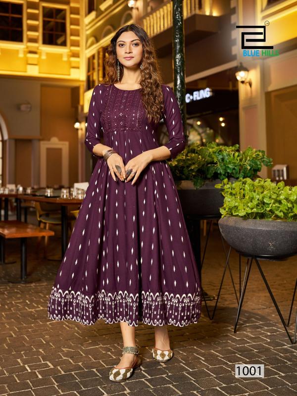 Blue Hills Zudio Rayon Anarkali Kurti Collection