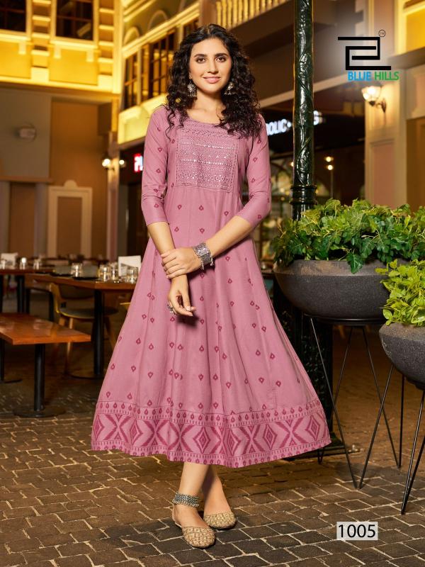 Blue Hills Zudio Rayon Anarkali Kurti Collection