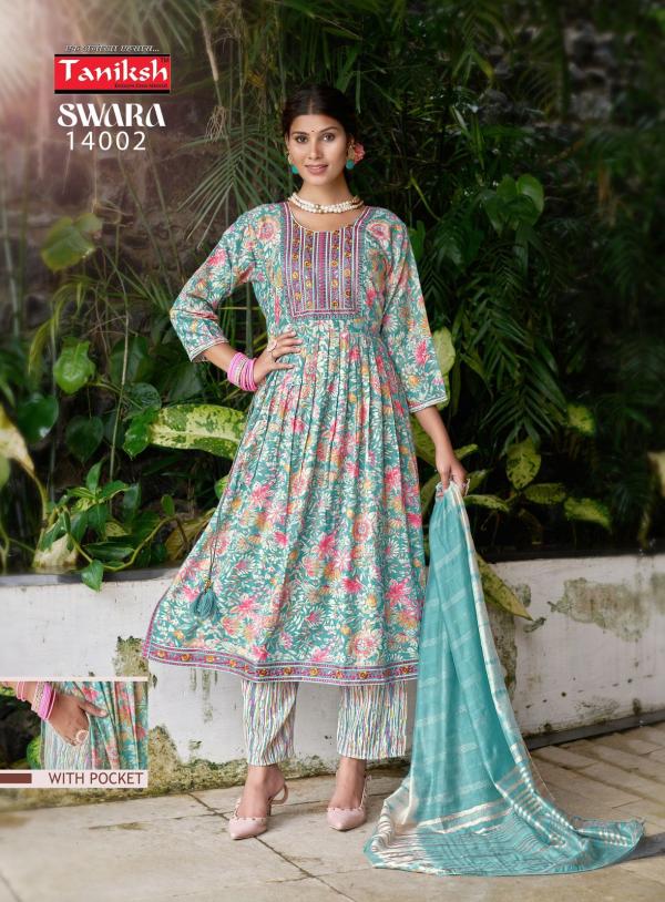 Taniksh Swara Vol 14 Printed Kurti Bottom With Dupatta