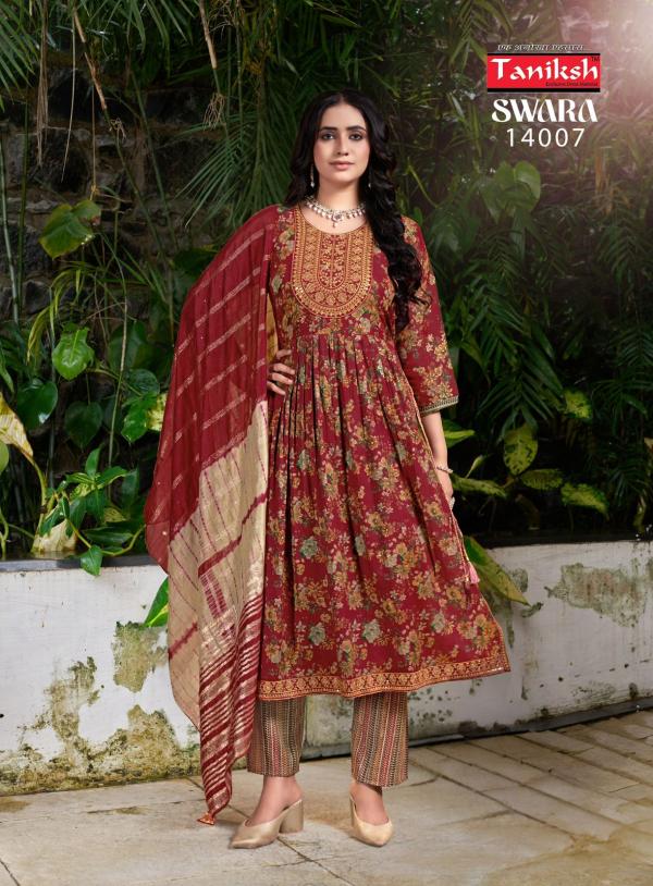 Taniksh Swara Vol 14 Printed Kurti Bottom With Dupatta