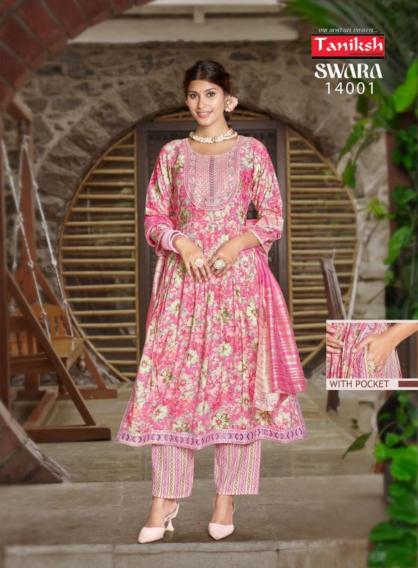 Taniksh Swara Vol 14 Printed Kurti Bottom With Dupatta