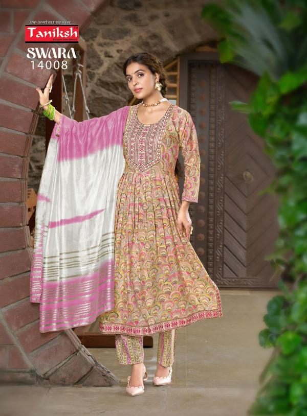 Taniksh Swara Vol 14 Printed Kurti Bottom With Dupatta