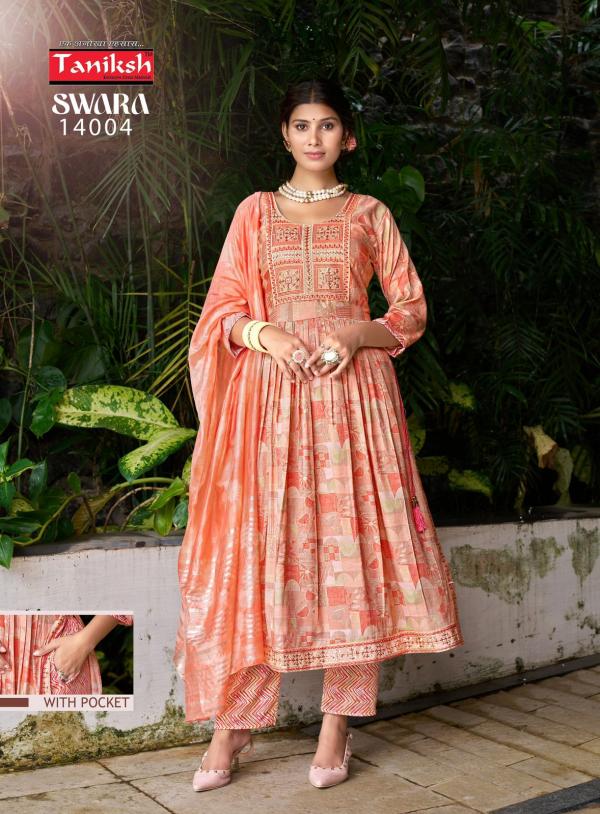 Taniksh Swara Vol 14 Printed Kurti Bottom With Dupatta