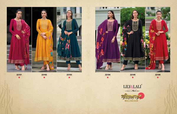 Lily And Lali Mallikajaan Top Bottom With Dupatta Collection