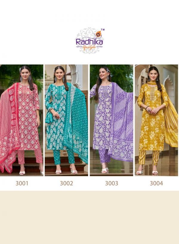 Radhika Cotton Fab Vol 3 Printed Kurti Bottom With Dupatta