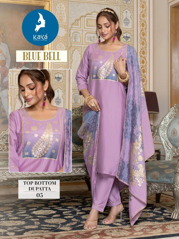 Kaya Blue Bell Kurti Bottom With Dupatta Collection