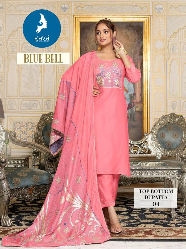 Kaya Blue Bell Kurti Bottom With Dupatta Collection