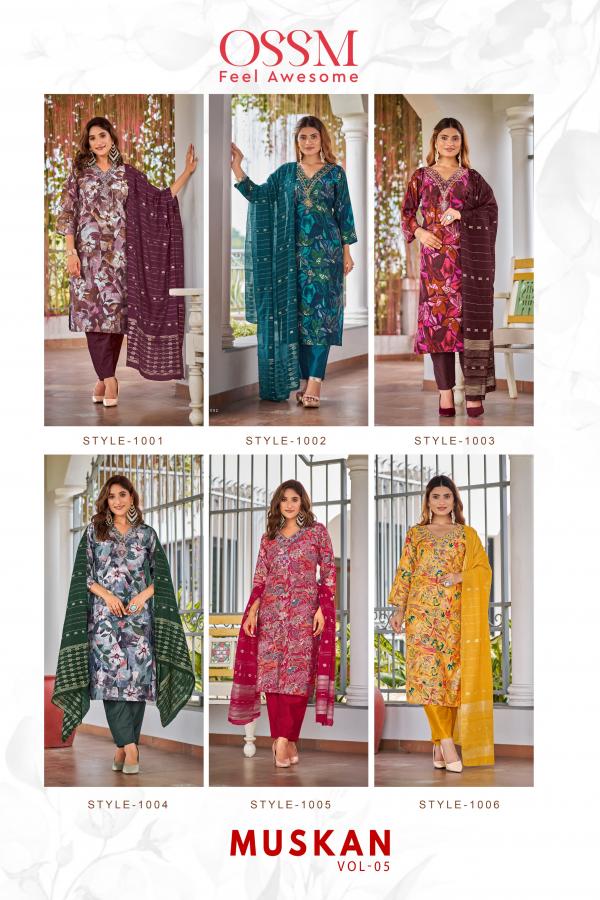 Ossm Muskan Vol 05 Top Bottom With Dupatta Collection