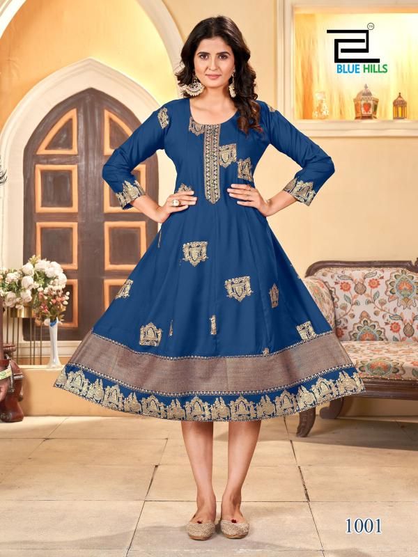 Blue Hills Palki Special Rayon Anarkali Kurti Collection