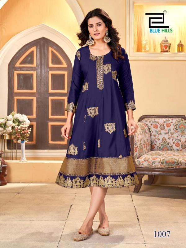 Blue Hills Palki Special Rayon Anarkali Kurti Collection