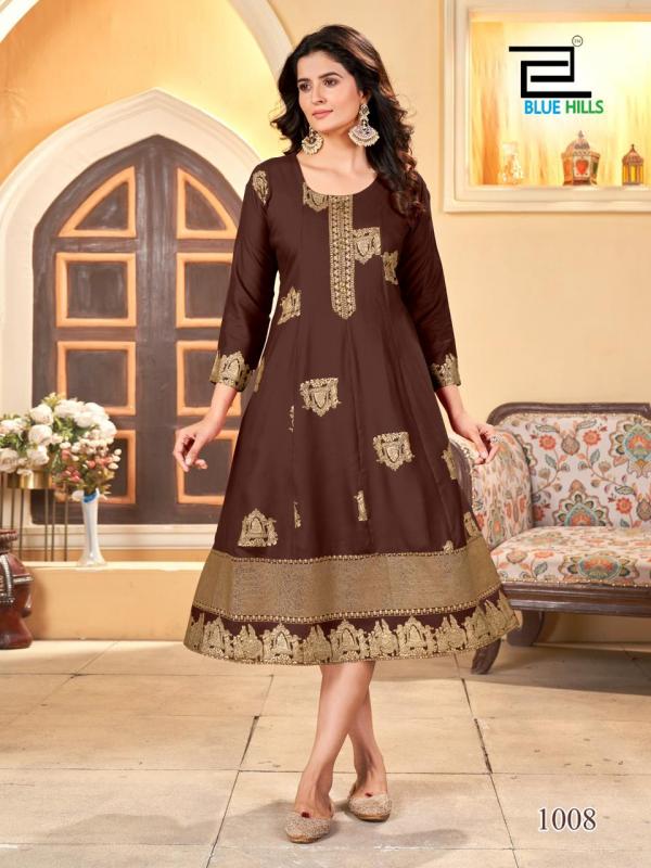 Blue Hills Palki Special Rayon Anarkali Kurti Collection