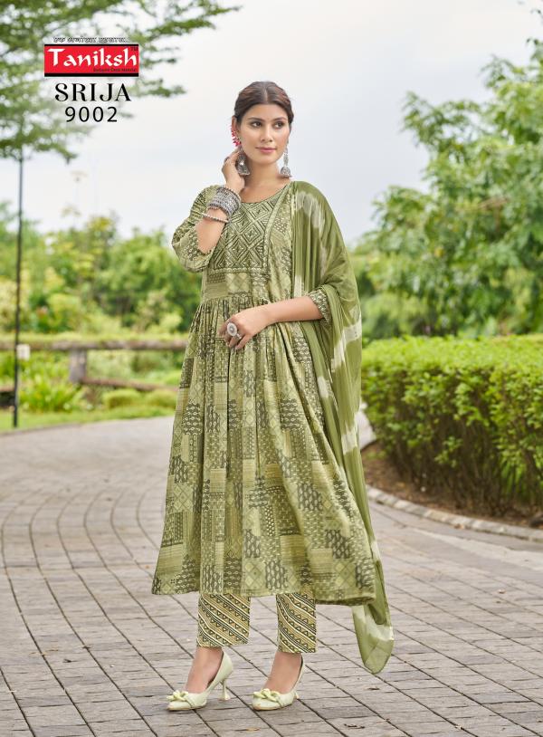 Taniksh Srija Vol 9 Rayon Printed Kurti Bottom With Dupatta