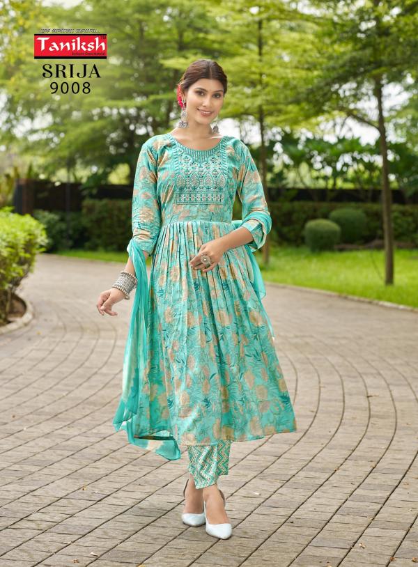 Taniksh Srija Vol 9 Rayon Printed Kurti Bottom With Dupatta