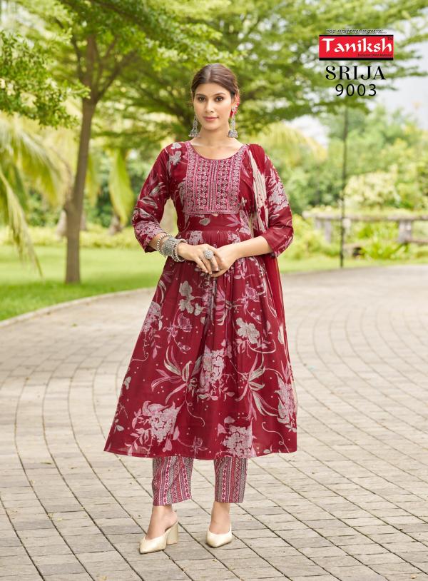 Taniksh Srija Vol 9 Rayon Printed Kurti Bottom With Dupatta