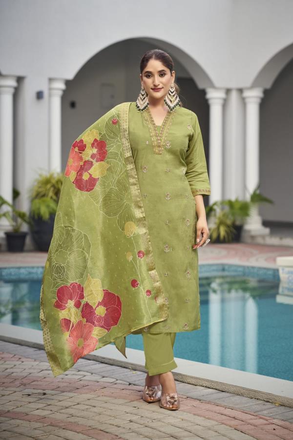 Ossm Millie Roman Simmer Kurti Bottom With Dupatta