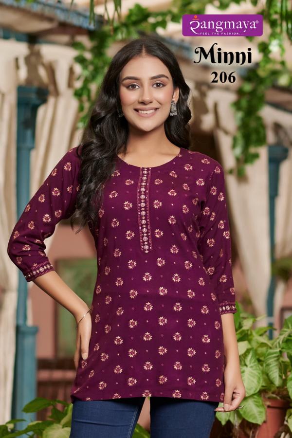 Rangmaya Minni Vol 2 Rayon Designer Short Top Collection