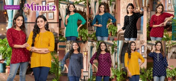 Rangmaya Minni Vol 2 Rayon Designer Short Top Collection