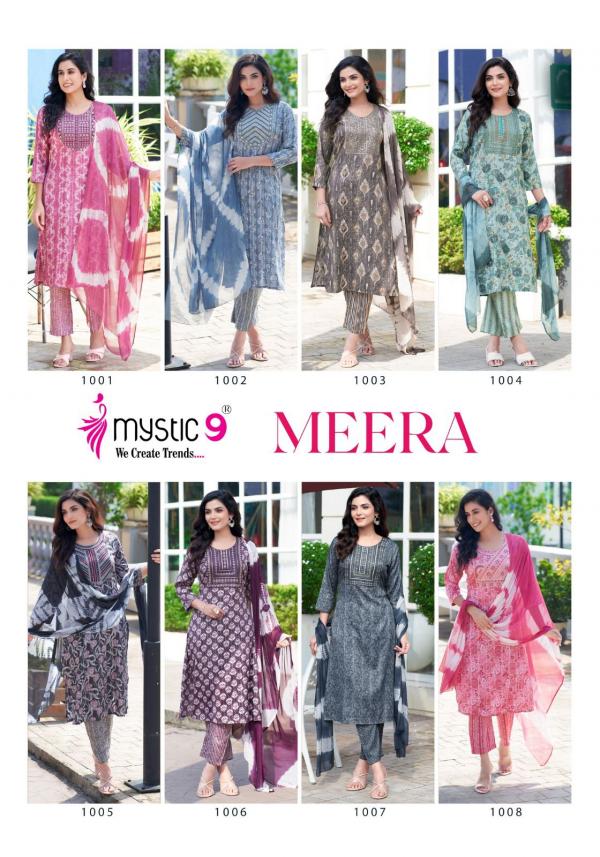 Mystic 9 Meera Vol 1 Rayon Kurti Bottom With Dupatta