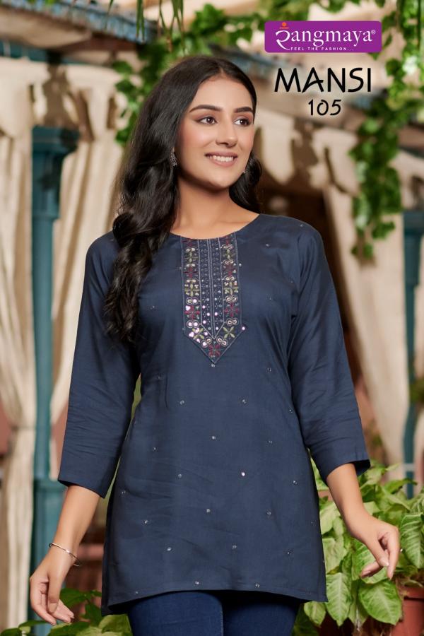 Rangmaya Mansi Rayon Fancy Short Top Collection