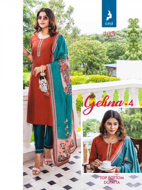 Kaya Ghena 4 Fancy Kurti Bottom With Dupatta Collection