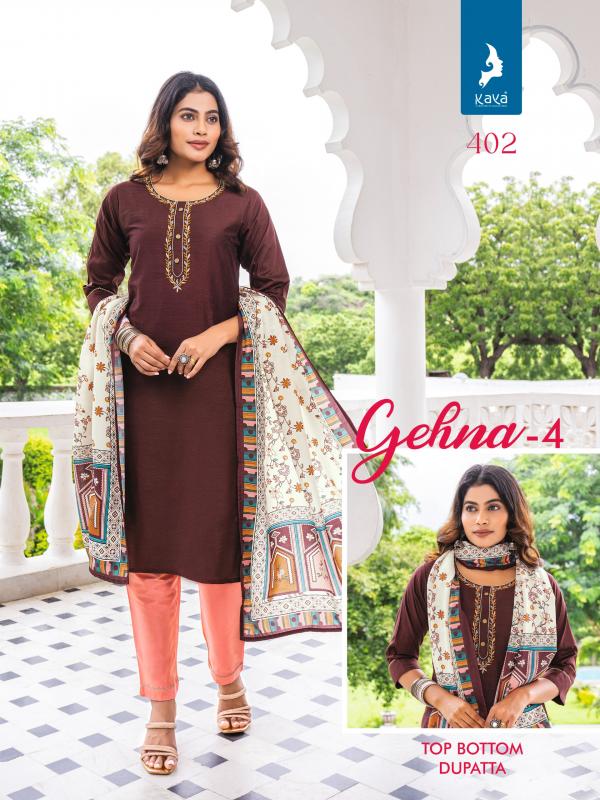 Kaya Ghena 4 Fancy Kurti Bottom With Dupatta Collection