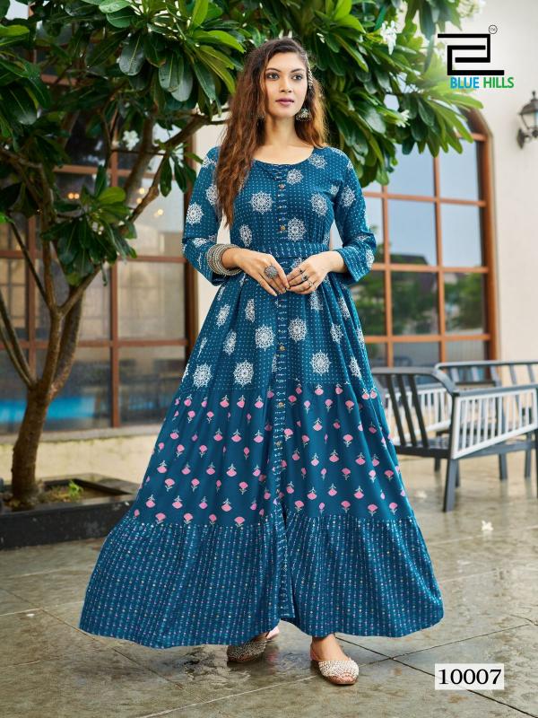 Blue Hills Bournvilla Vol 10 Rayon Fancy Long Kurti Collection