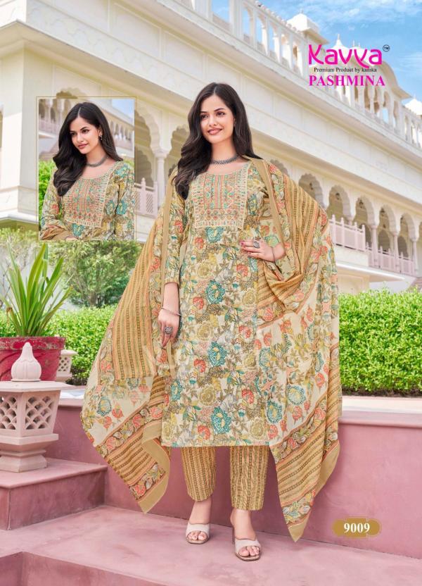 Kavya Pashmina Vol 9 Kurti Pant With Dupatta Collection