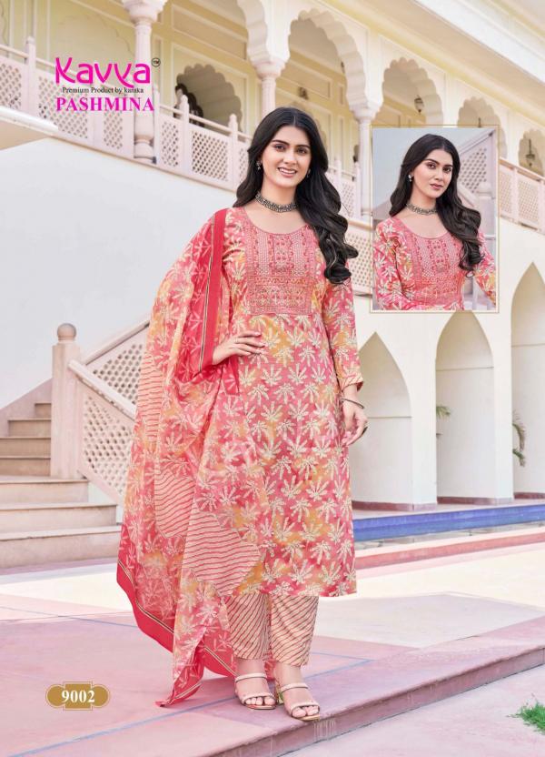 Kavya Pashmina Vol 9 Kurti Pant With Dupatta Collection