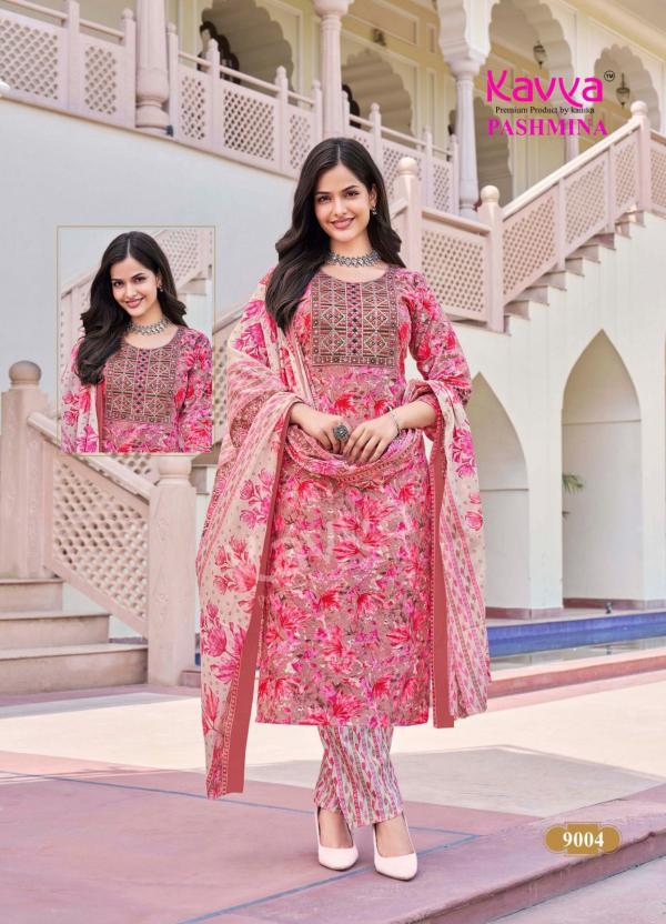 Kavya Pashmina Vol 9 Kurti Pant With Dupatta Collection