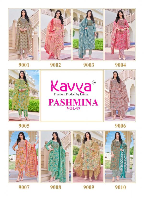 Kavya Pashmina Vol 9 Kurti Pant With Dupatta Collection