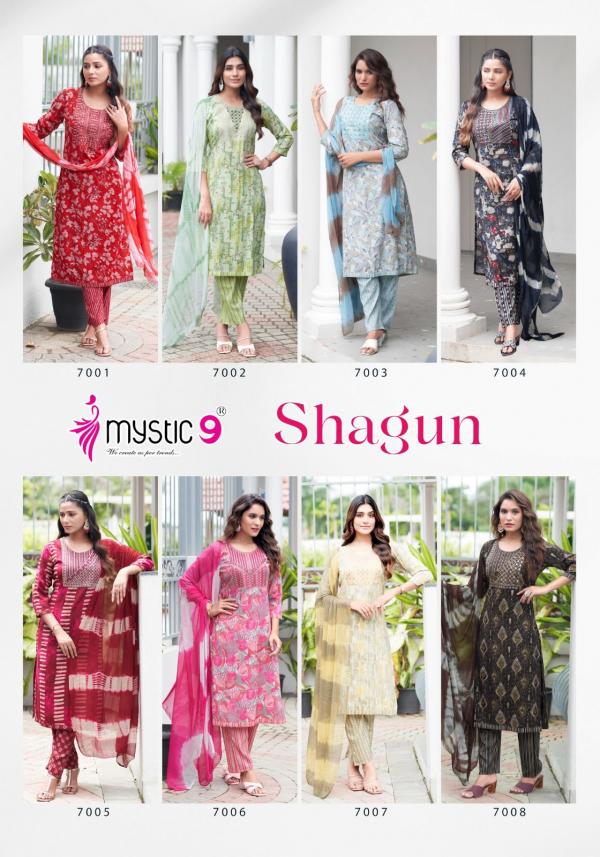 Mystic 9 Shagun Vol 7 Kurti Bottom With Dupatta Collection