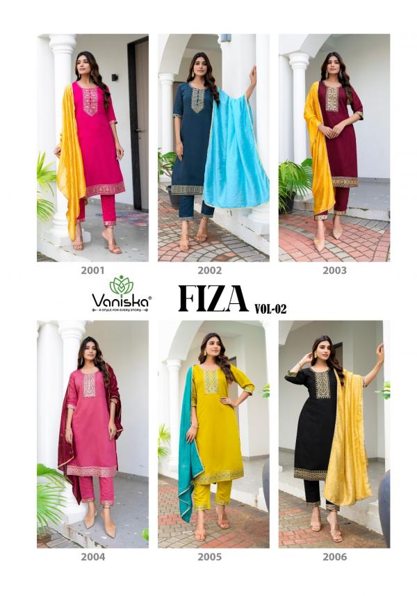 Vaniska Fiza Vol 2 Kurti Bottom With Dupatta Collection