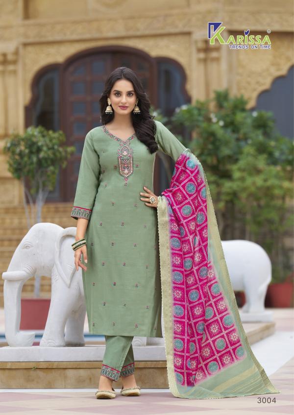 Karissa Nora Vol 3 Fancy Top Bottom With Dupatta Collection