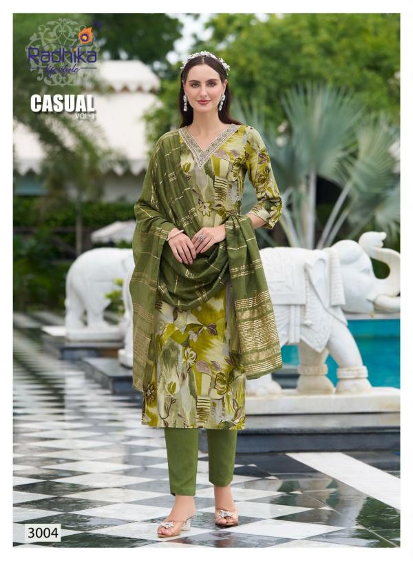 Radhika Casual Vol 3 Rayon Kurti Pant With Dupatta Collection