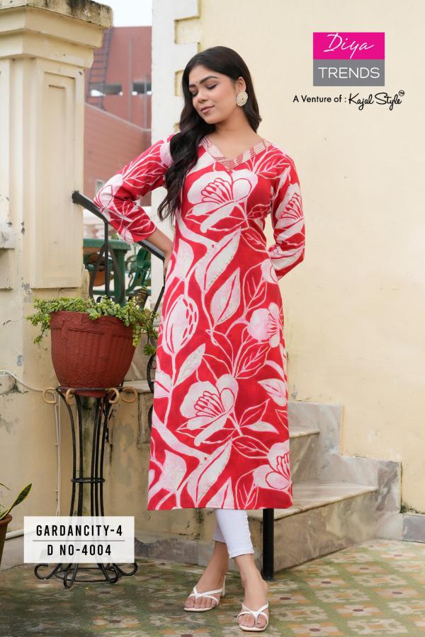 Gardencity Vol 4 By Diya Trends Printed Kurti Collection