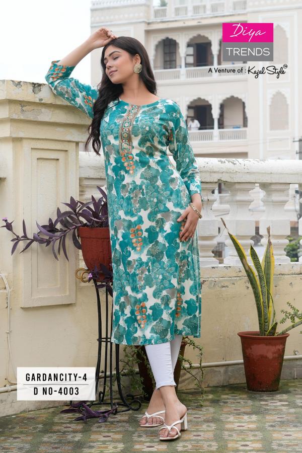 Gardencity Vol 4 By Diya Trends Printed Kurti Collection