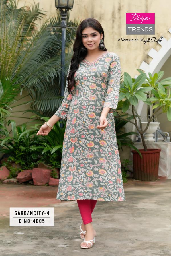 Gardencity Vol 4 By Diya Trends Printed Kurti Collection